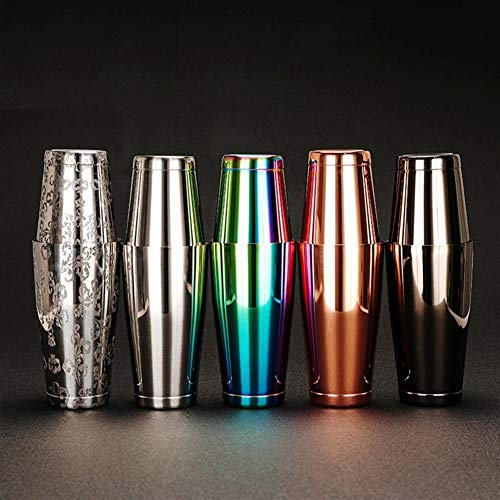 Cocteleras, cóctel conjunto, preparación de cócteles 25 oz ponderado Cóctel Barman Profesional Shaker Bar Coctelera Boston Shaker: 2 piezas: 18 oz Ponderado para los camareros y los amantes de cóctel