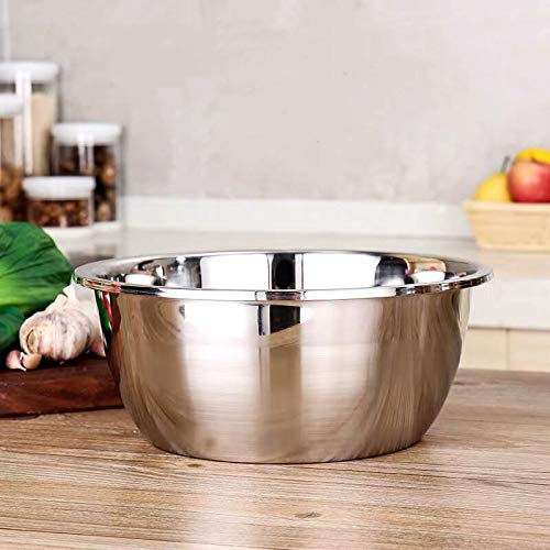 Colador de Cocina y Bol Mezclas Acero Inoxidable Apilables Escurrido Ensaladera Cuencos para Preparar Enjuague Escurr Mezclar, 26cm