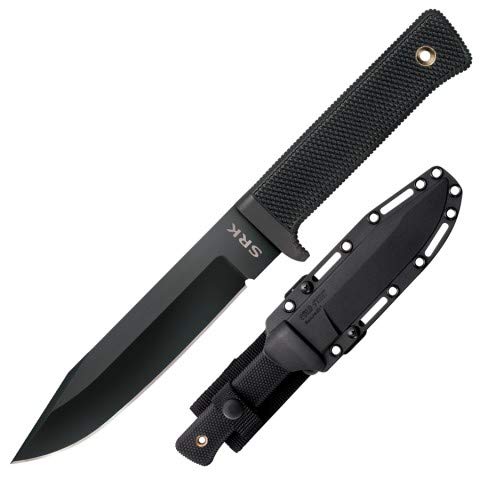 Cold Steel Cuchillo 49LCKZ SRK con Hoja de Acero SK-5 de 15,2 cm y empuñadura de Kray-Ex Negra