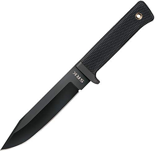 Cold Steel Cuchillo 49LCKZ SRK con Hoja de Acero SK-5 de 15,2 cm y empuñadura de Kray-Ex Negra