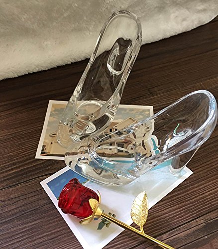 Colgante de zapato de cristal transparente Da.Wa de tacón, diseño de princesa, adorno para boda, decoración de fiestas, para niños y niñas