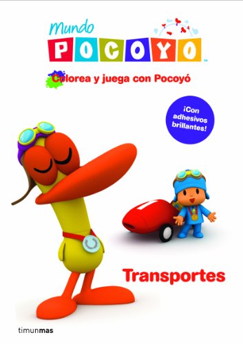 Colorea y juega con Pocoyó. Transportes: Libro de actividades con adhesivos (Cuentos y actividades)