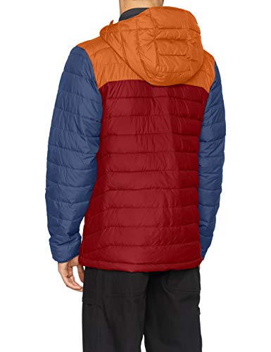 Columbia Powder Lite Hooded Chaqueta De Plumón Con Capucha, Hombre, Rojo (Red Element/Bright Copper), Talla S