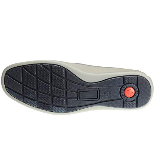 COMODOSPORT 371 Mocasín Pachanga Casual Cosido Piel Bondeada Piso Bicolor Hombre Porcelana Talla 43