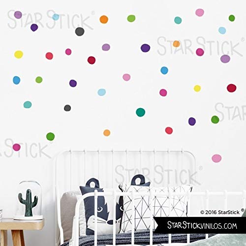 Confeti irregular de colores - Vinilo decorativo con topos - 40 Confetis