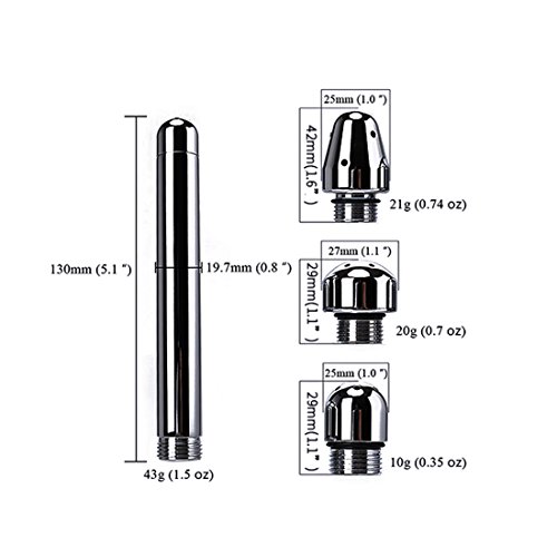 Confidence Enema - Varilla de ducha con 3 cabezales para sistema de limpieza anal colónico