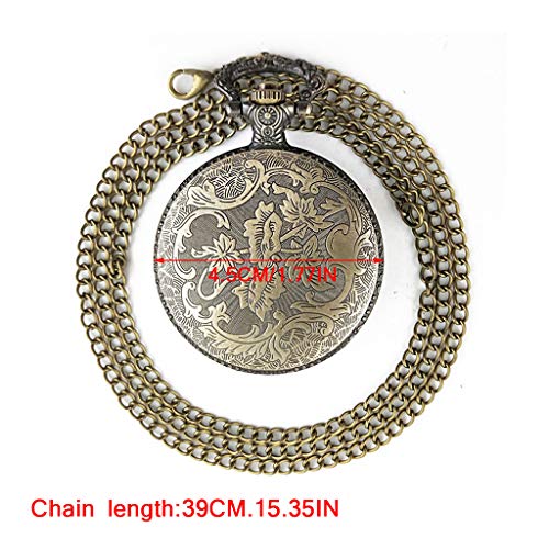 Congchuaty Antique Steampunk Poker Cuarzo Reloj de Bolsillo Hombres Mujeres Collar Cadena Colgante Retro Joyería Charm Regalos