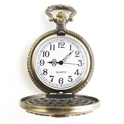 Congchuaty Antique Steampunk Poker Cuarzo Reloj de Bolsillo Hombres Mujeres Collar Cadena Colgante Retro Joyería Charm Regalos