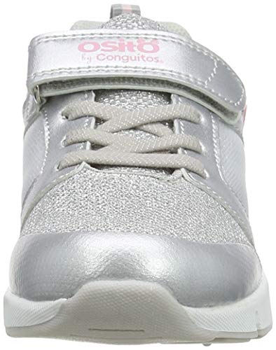 Conguitos Cosmos, Zapatos para bebé para Niñas, Plata, 33 EU