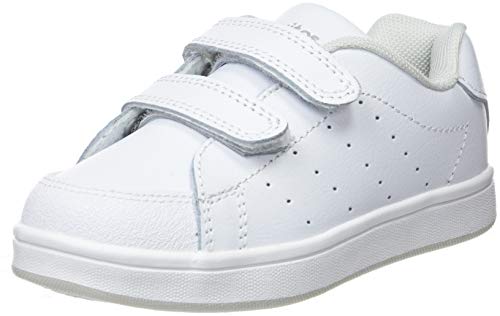 Conguitos Deportivo Colegial Lavable Puntera Reforzada, Zapatillas sin Cordones Unisex niño, Blanco (Blanco 1), 35 EU