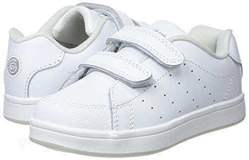 Conguitos Deportivo Colegial Lavable Puntera Reforzada, Zapatillas sin Cordones Unisex niño, Blanco (Blanco 1), 35 EU