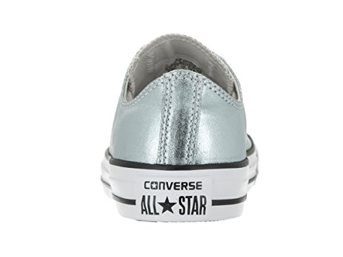 Converse Unisex Chuck Taylor All Star Ox Low Top Classic Metallic Glacier/White/Black Sneakers - 7 B(M) US Women / 5 D(M) US Men