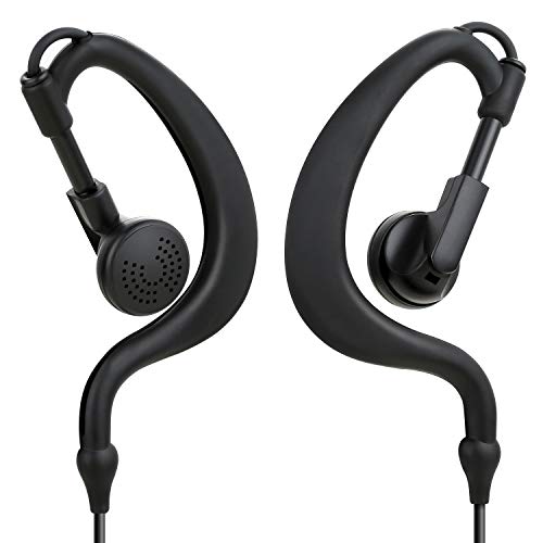 COODIO Kenwood Radio Auriculares 2 Pin Forma G Micro-Auricular Micrófono Policía Microfono Seguridad y Bodyguard para Kenwood Baofeng Wouxun Transceptor