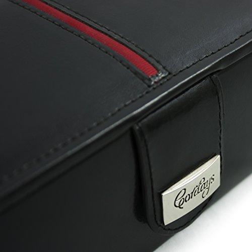 CORDAYS - Estuche Relojero de Piel para 4 Relojes Caja Organizadora Relojes - Hecho a Mano - en Color Negro CDM-00001