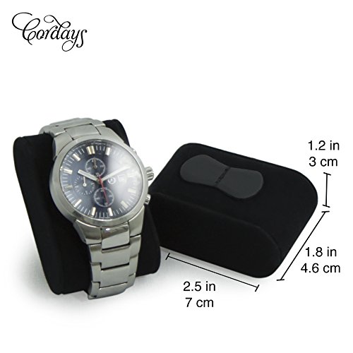 CORDAYS - Estuche Relojero de Piel para 4 Relojes Caja Organizadora Relojes - Hecho a Mano - en Color Negro CDM-00001