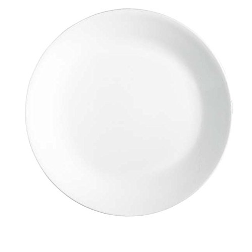 CORELLE - Juego de vajilla de 12 Piezas, de Vidrio Vitrelle Resistente a Las roturas y Las desportilladuras, Modelo Winter Frost, Color Blanco