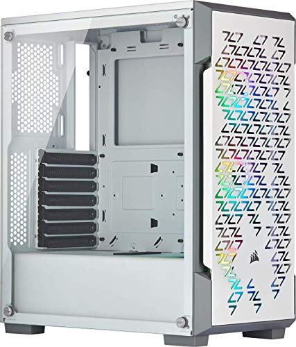 Corsair iCUE 220T RGB Airflow, Semi-Torre ATX Gaming con Cristal Templado Chasis - Blanco