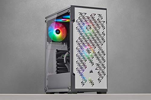 Corsair iCUE 220T RGB Airflow, Semi-Torre ATX Gaming con Cristal Templado Chasis - Blanco