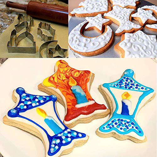 Cortador de galletas Eid & Ramadan – Juego de 9 – mezquita, linterna, luna, estrella islámica, estrella, kaba, cabeza de oveja, camello