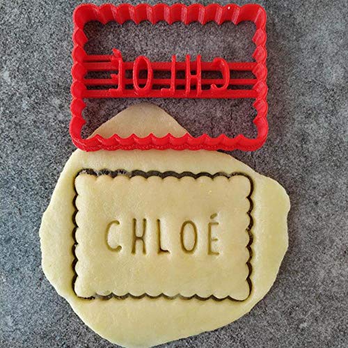 Cortador de galletas personalizado con su nombre, sello de galletas personalizado que puede hacer diferentes nombres, molde para galletas de chocolate, cortadores de galletas, 6,35 cm