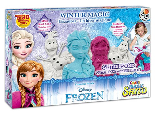 CRAZE-Kinetischer Spielsand The icequeen Magic Sand Frozen Box 54230-Arenas cinéticas para interior (600 g), color azul 54230 , color/modelo surtido