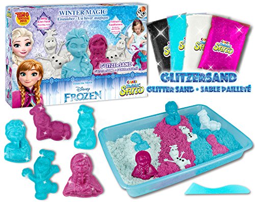 CRAZE-Kinetischer Spielsand The icequeen Magic Sand Frozen Box 54230-Arenas cinéticas para interior (600 g), color azul 54230 , color/modelo surtido