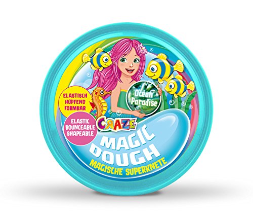 CRAZE Magic Dough Inteligente para niños Mermaid Green 80g en Lata BPA sin Gluten 12826, Color Verde