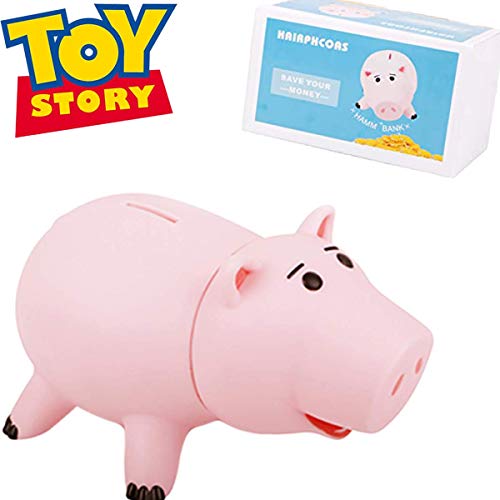 Creamily Toy Story Hamm Hucha Hucha de plástico Rosa Piggy de Plástico HDE Cumpleaños de Niños con Lindo Paquete