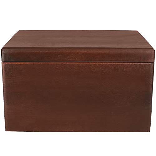 Creative Deco XXL Marrón Caja de Madera Grande para Juguetes | 40 x 30 x 24 cm (+/-1cm) | con Tapa y Asas Cofre para Decorar | Almacenaje Documentos, Objetos de Valor, Herramientas