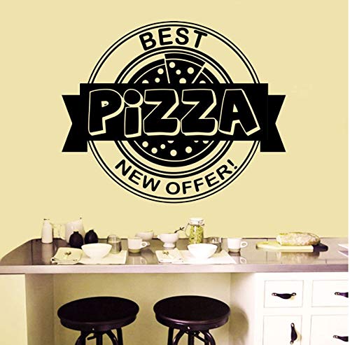 Creative Kitchen Vinyl Wall Decal Italian Pizza Pizzeria Fast Food Dining Room Mural Wall Sticker Pizza Shop Home Decoration 90 * 105CM