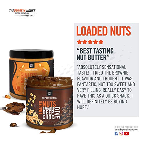 Crema De Cacahuete Loaded Nuts | Crema De Cacahuete Con Chocolate Premium | Sin Aceite De Palma | Fuente De Proteínas | Chocolate Blanco | THE PROTEIN WORKS | 500 g