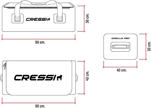 Cressi Gorilla Pro Bag Bolsa de Buceo, Unisex Adulto, Negro (Azul Logo), XXXL