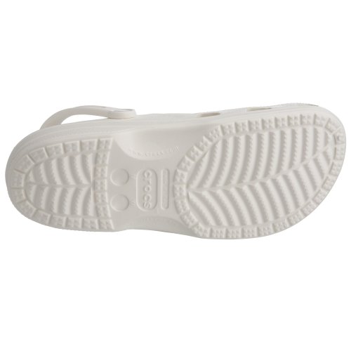 crocs Baya - Zuecos de material sintético unisex, color blanco, 45-46