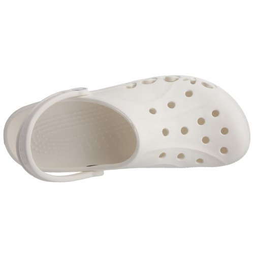 crocs Baya - Zuecos de material sintético unisex, color blanco, 45-46