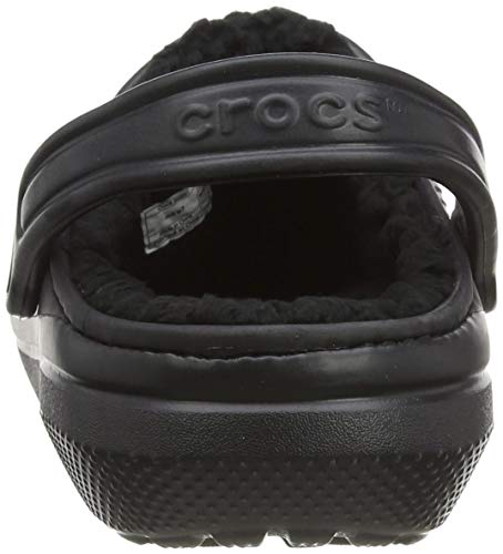 Crocs Classic Lined Clog, Zuecos Unisex Adulto, Negro (Black/Black), 39/40 EU