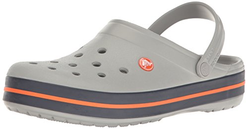 Crocs Crocband U, Zuecos Unisex Adulto, Gris (Light Grey-Navy), 41-42 EU