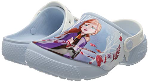 Crocs Funlab Disney Frozen 2 Clog Kids, Zuecos Unisex Niños, Azul (Mineral Blue 4jq), 34/35 EU