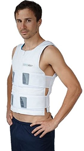 CRYOINNOV cryovest Deporte Chaleco Tubo refrigerante de termorregulación Ropa de crioterapia Mixta, Cryovest Sport, Blanco/Azul, L