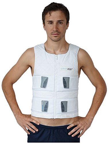 CRYOINNOV cryovest Deporte Chaleco Tubo refrigerante de termorregulación Ropa de crioterapia Mixta, Cryovest Sport, Blanco/Azul, L