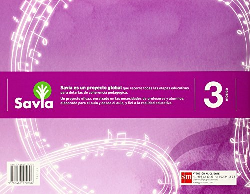 Cuaderno de música. 3 Primaria. Savia - 9788467570106