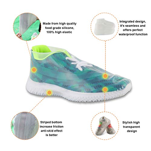 Cubiertas impermeables para zapatos de lluvia, funda de silicona impermeable para zapatos al aire libre, reutilizable, antideslizante, plegable, apto para uso en días lluviosos