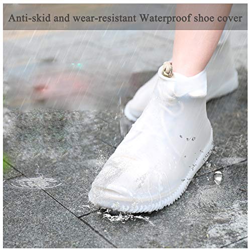 Cubiertas impermeables para zapatos de lluvia, funda de silicona impermeable para zapatos al aire libre, reutilizable, antideslizante, plegable, apto para uso en días lluviosos