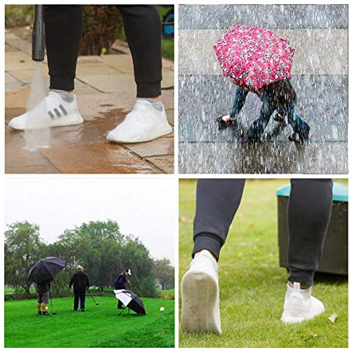 Cubiertas impermeables para zapatos de lluvia, funda de silicona impermeable para zapatos al aire libre, reutilizable, antideslizante, plegable, apto para uso en días lluviosos