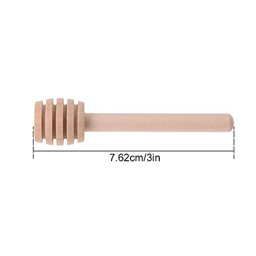 Cucharas para la miel, 24pcs mini varillas de madera de miel para dispensar tarros de miel de Mermelada Miel Palo Barra para Dispensar, Recoger, Agitar Miel Wooden Honey Dippers (7.6cm/3 inch)