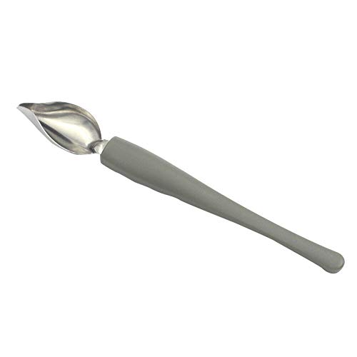 Cucharón de salsa Fuyamp, cuchara de acero inoxidable con caño cónico para servir postre para platos decorados