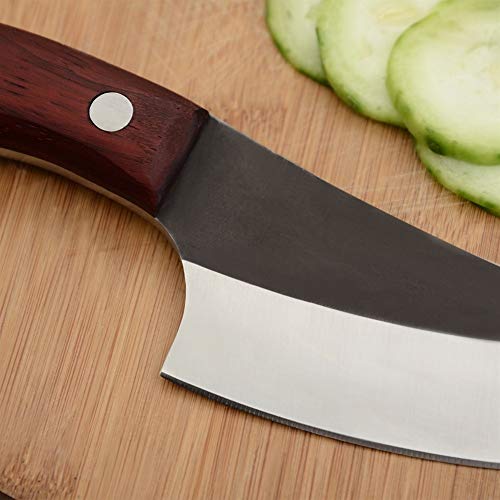 Cuchillo de cocina forjado 5.5 pulgadas de piel de deshuesar camping Serbia Cuchillo hecho a mano lleno de la espiga en rodajas la cocina del cocinero del carnicero cuchillo del regalo de la envoltura