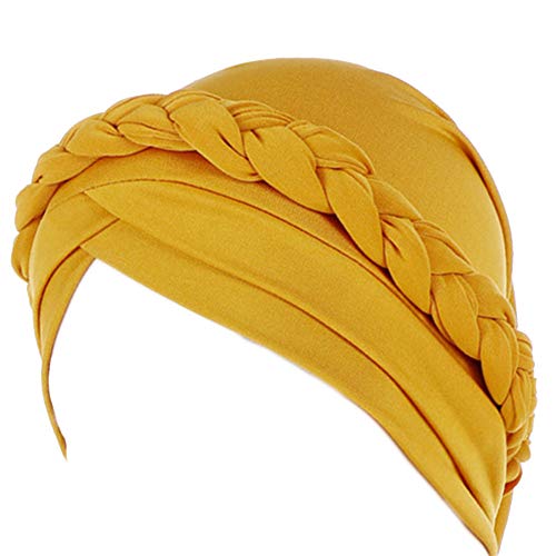 CULER Bohemia del Estilo de Las Mujeres de la Trenza Turbante Nudo Señora Bufanda Principal Hijab musulmán de la Mujer Accesorios para el Cabello Pérdida del Cabello Hijab