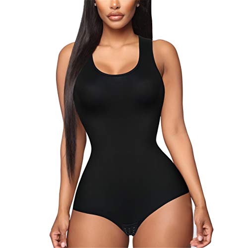 Cumian Shapewear - Body adelgazante para mujer, moldeador de cuerpo entero Negro XXL