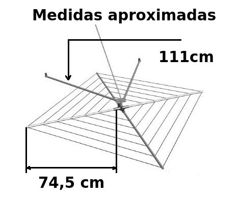 Cuncial Tendedero Avion Acero Inoxidable y Aluminio