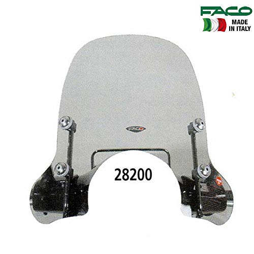 CUPOLINO PARABREZZA ASTE CROMO FUME' CHIARO VESPA GTS 250 300